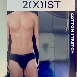 Set of 3 - 2xist black cotton stretch briefs.  Brand New!!